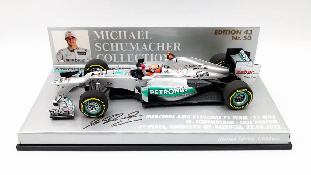 ミニチャンプス F1 メルセデスW03 シューマッハ 1／18 - ミニカー