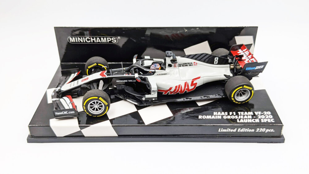 値段1/18ミニチャンプス ハースVF-20 バーレーンGP R.グロージャン ミニカー