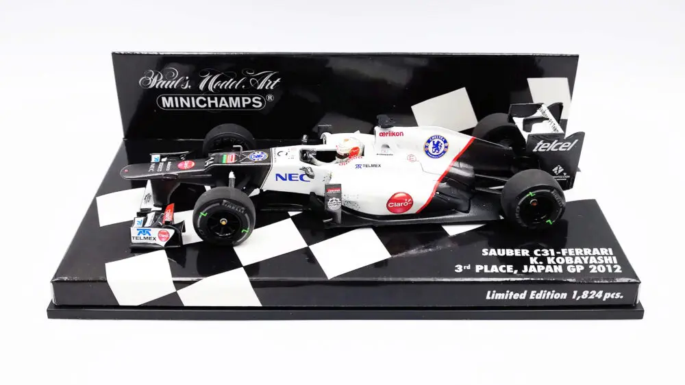 ミニチャンプス 1/43 ザウバーC31 小林可夢偉　日本GP　3位表彰台